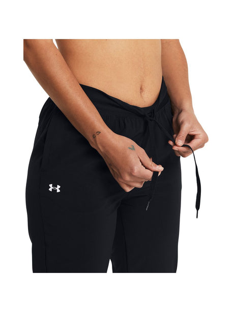 Pantalone Sportivo Under Armour RIVAL HI RISE WOVEN Donna - Nero