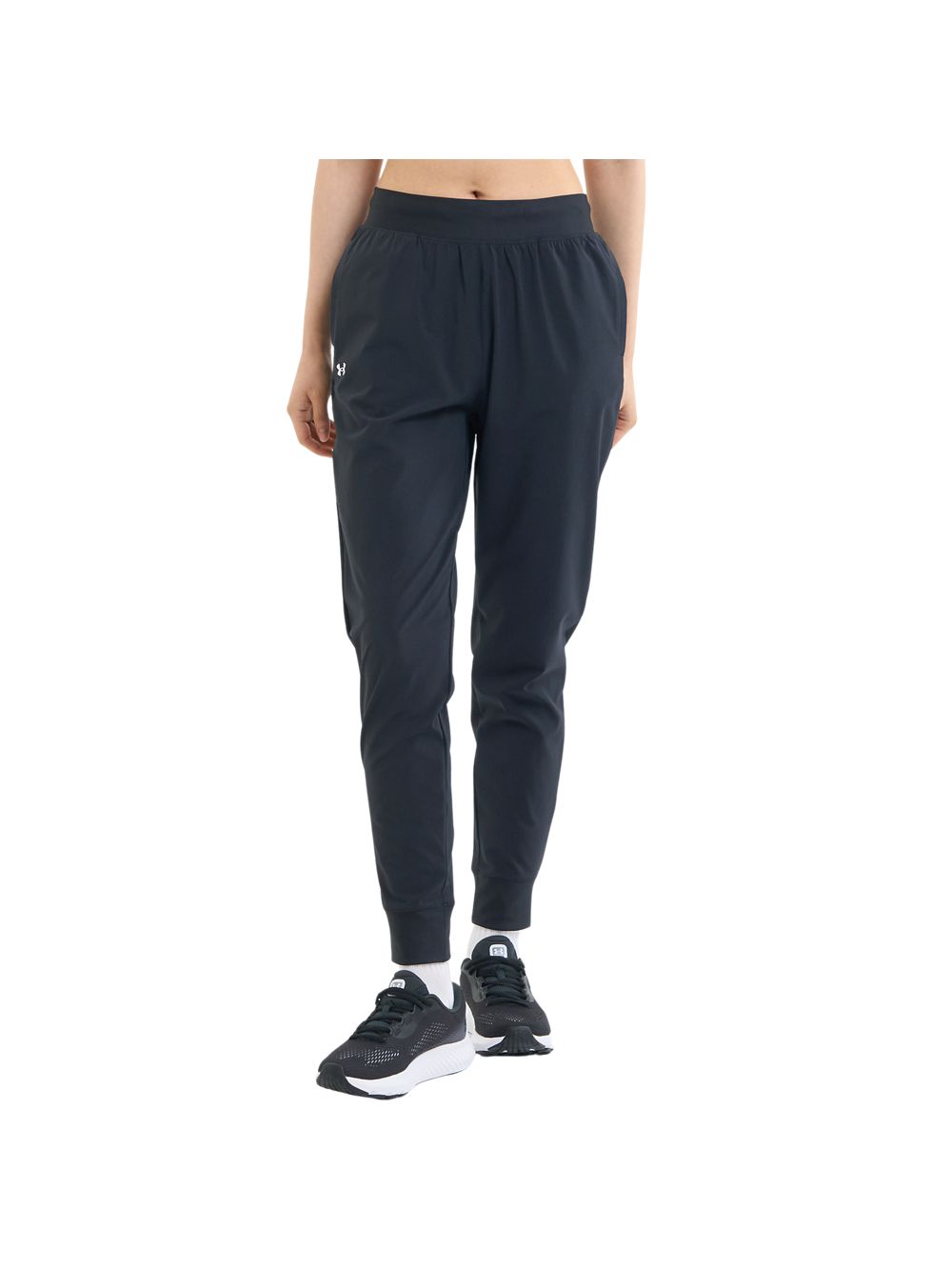 Pantalone Sportivo Under Armour RIVAL HI RISE WOVEN Donna - Nero