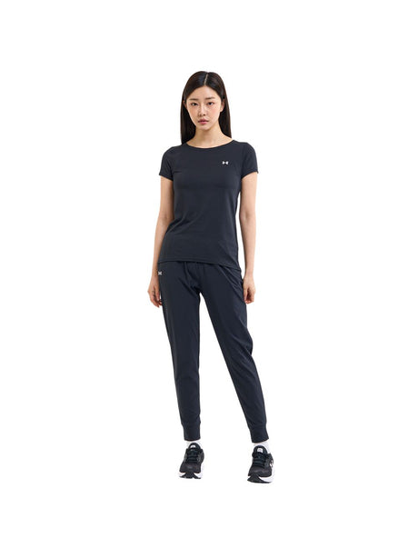 Pantalone Sportivo Under Armour RIVAL HI RISE WOVEN Donna - Nero