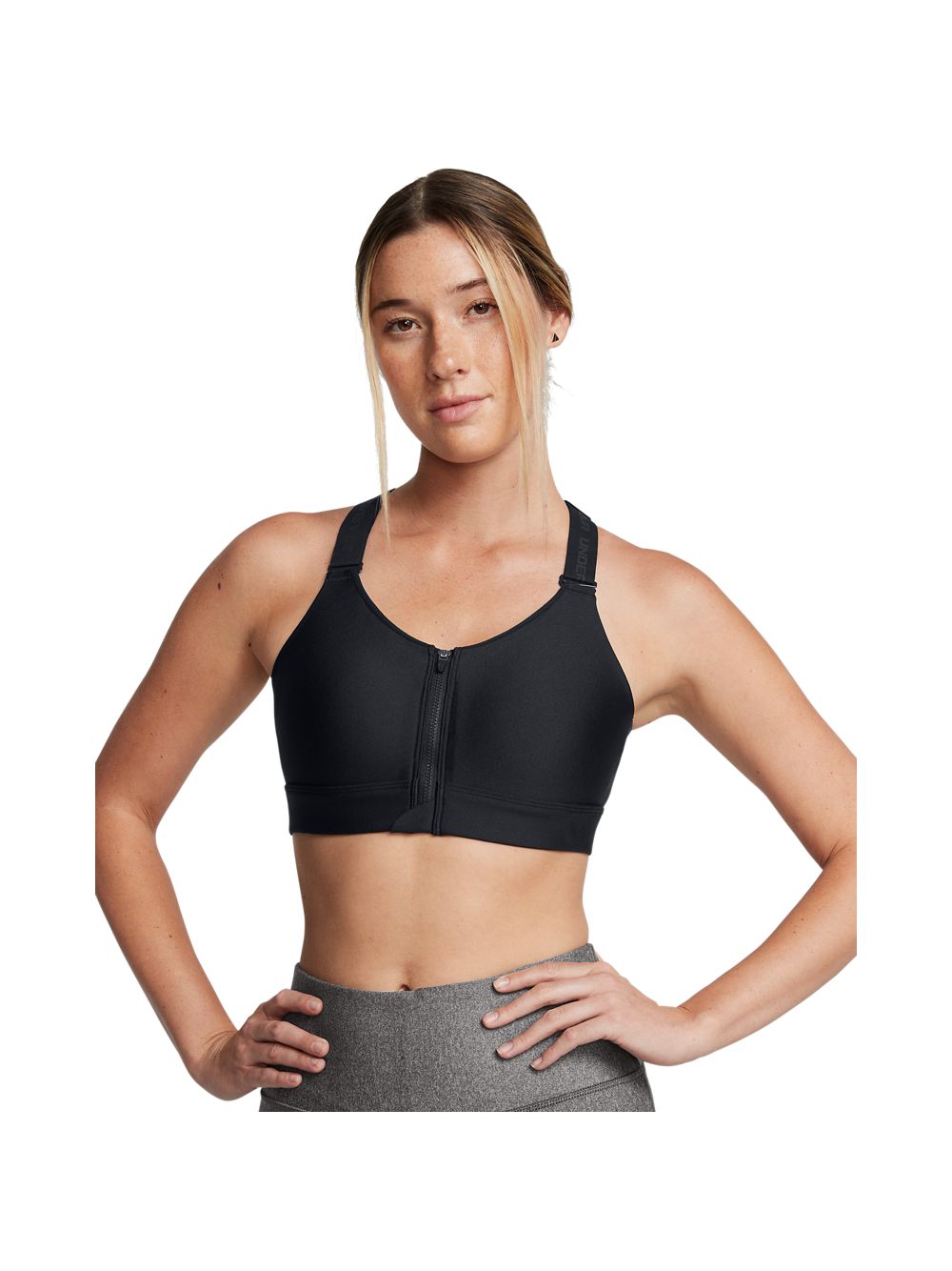 Top Sportivo Under Armour INFINITY HIGH ZIP 2.0 Donna - Nero