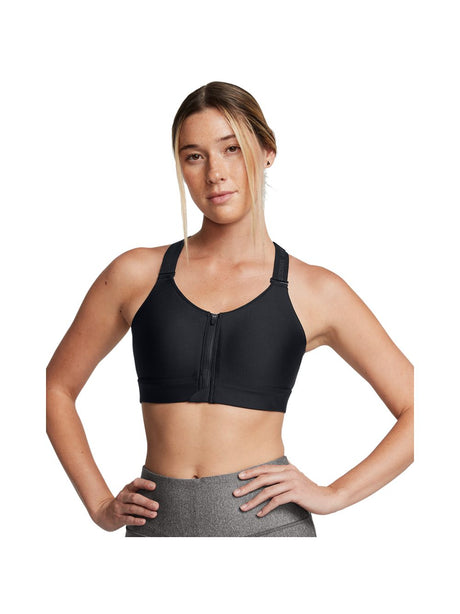 Top Sportivo Under Armour INFINITY HIGH ZIP 2.0 Donna - Nero