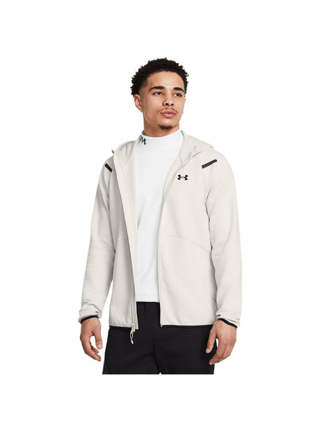Felpa Under Armour UNSTOPPABLE FLC FZ HD EU Uomo - Bianco