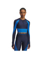 T-shirt Under Armour HG RIB 1/4 ZIP Donna - Blu