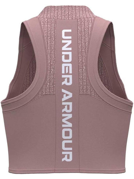 Canottiera Sportiva Under Armour HG RIB Donna - Rosa