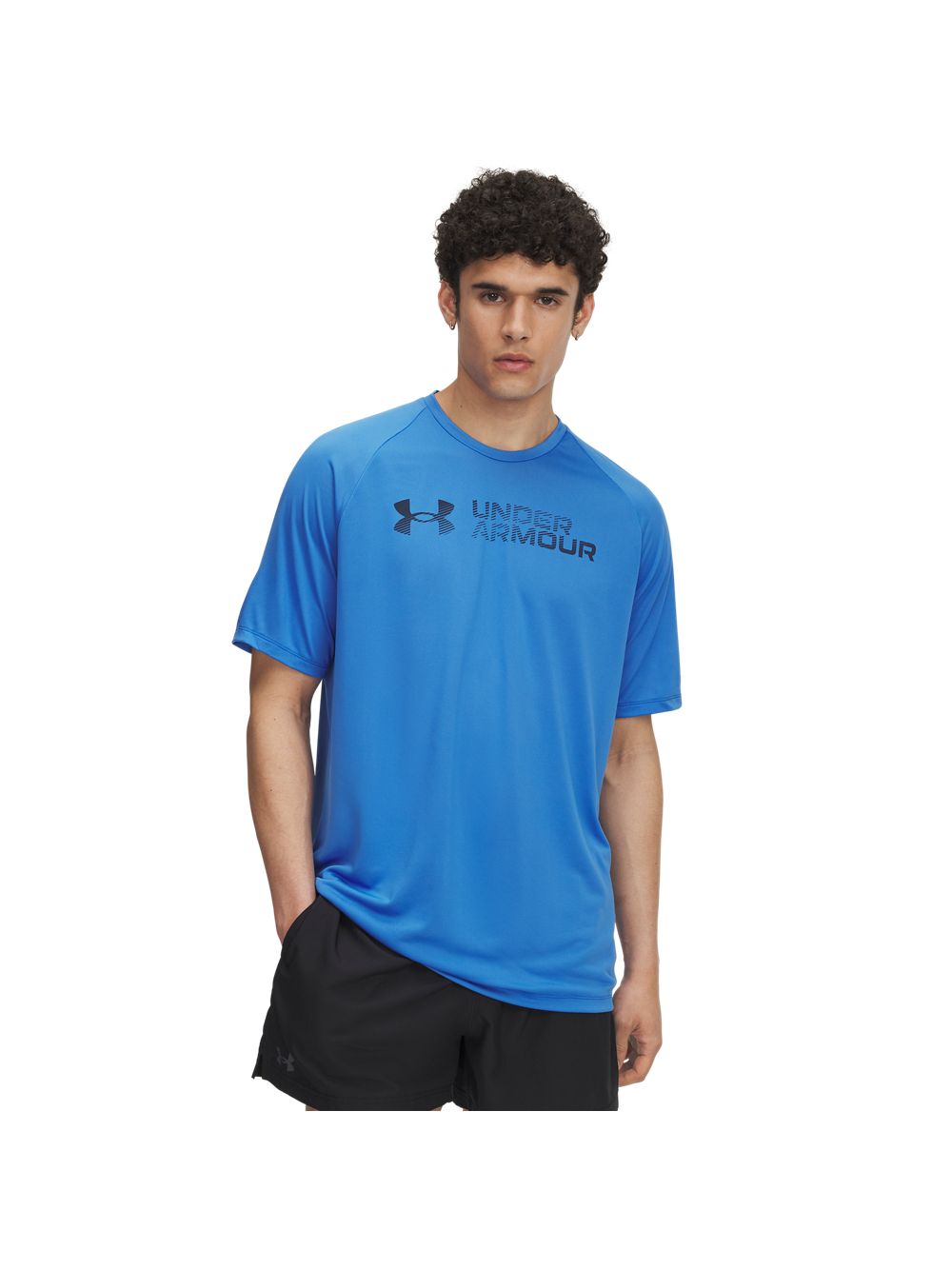 T-shirt Under Armour TECH REFLECTIVE SS Uomo - Blu