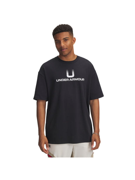 T-shirt Under Armour HWT U LOGO SS Uomo - Nero