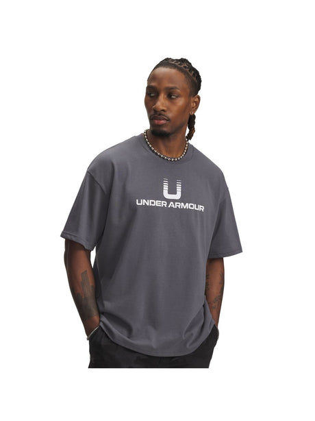 T-shirt Under Armour HWT U LOGO SS Uomo - Grigio