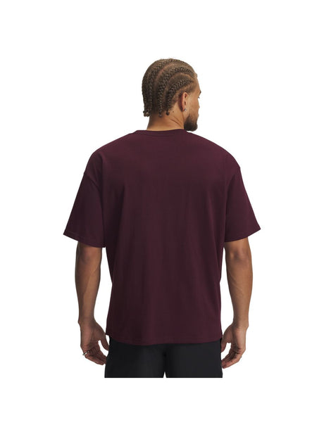 T-shirt Under Armour HWT U LOGO SS Uomo - Bordeaux