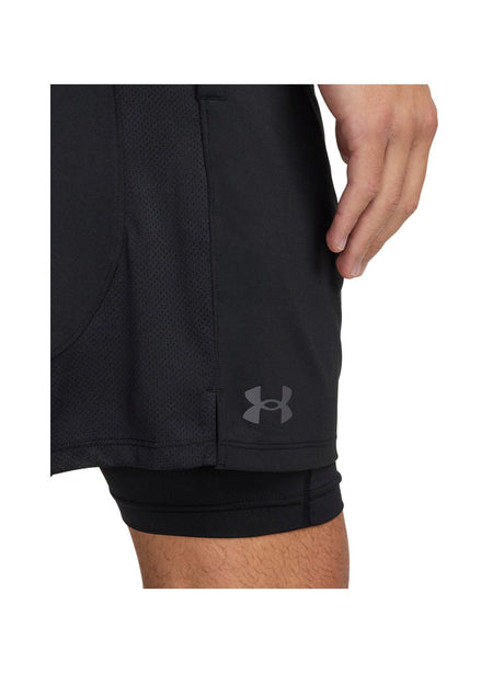 Pantaloncino Sportivo Under Armour TECH VENT 2IN1 Uomo - Nero