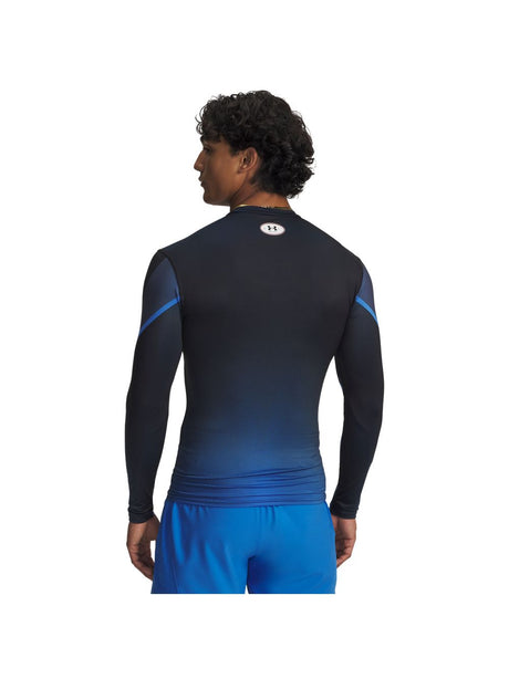 T-shirt Under Armour HEATGEAR SUB CREW LS Uomo - Blu