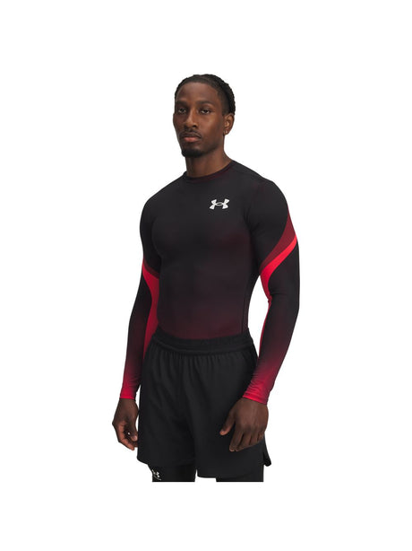 T-shirt Under Armour HEATGEAR SUB CREW LS Uomo - Rosso