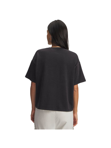 T-shirt Under Armour HWT BOXY WASH SS Donna - Nero