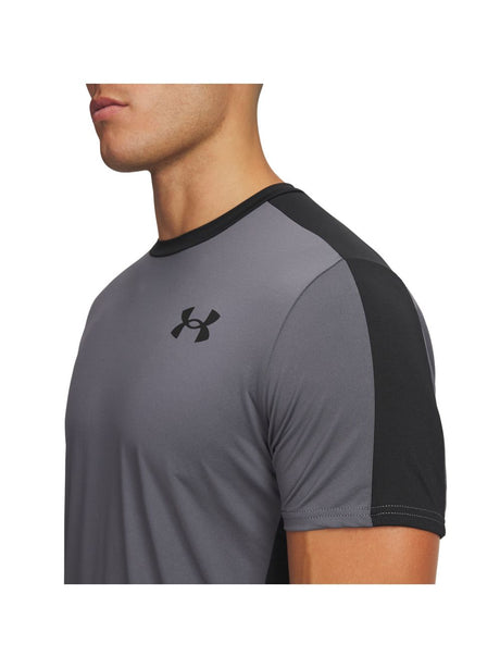T-shirt Under Armour HG WORDMARK SS Uomo - Grigio