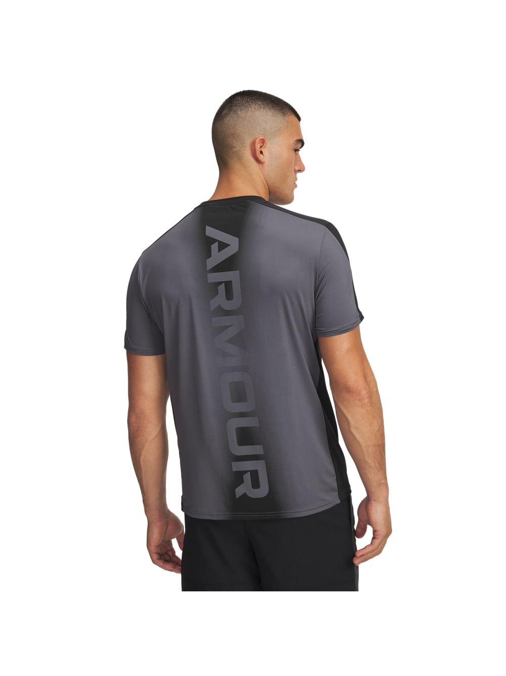 T-shirt Under Armour HG WORDMARK SS Uomo - Grigio