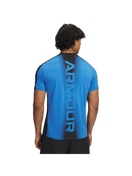 T-shirt Under Armour HG WORDMARK SS Uomo - Blu