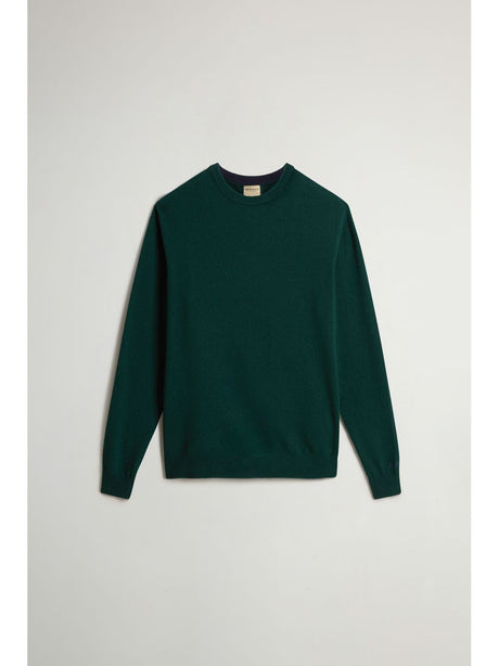 Pullover Woolrich LAMBSWOOL CREWNECK Uomo - Verde