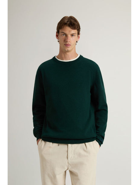 Pullover Woolrich LAMBSWOOL CREWNECK Uomo - Verde