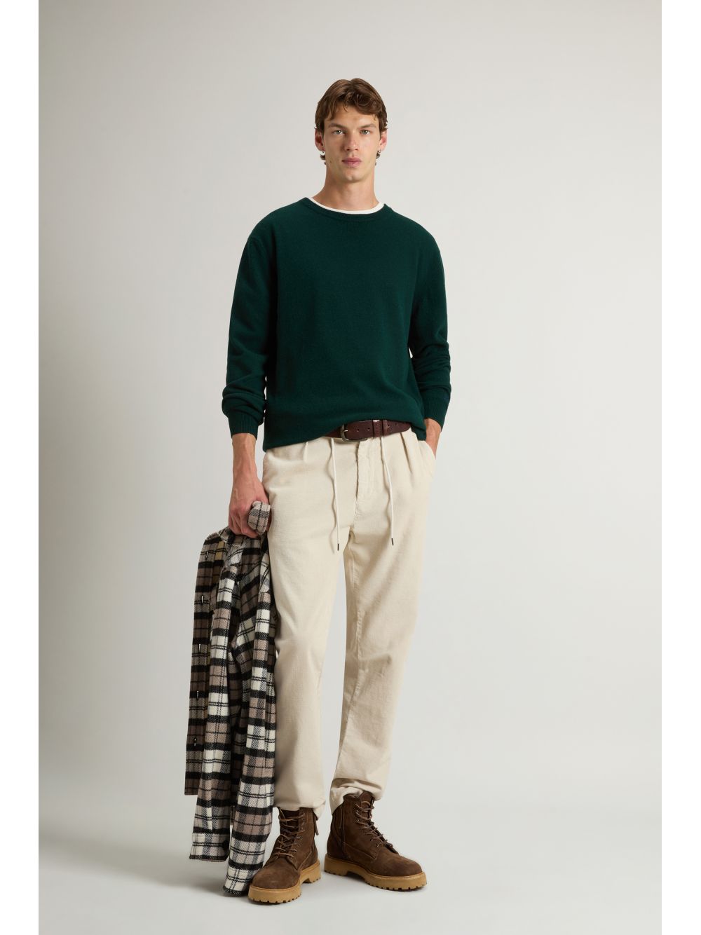 Pullover Woolrich LAMBSWOOL CREWNECK Uomo - Verde