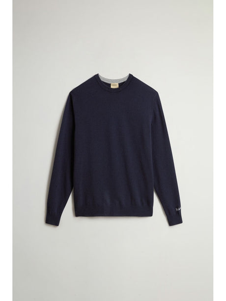 Pullover Woolrich LAMBSWOOL CREWNECK Uomo - Blu