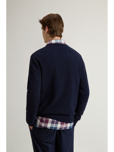 Pullover Woolrich LAMBSWOOL CREWNECK Uomo - Blu