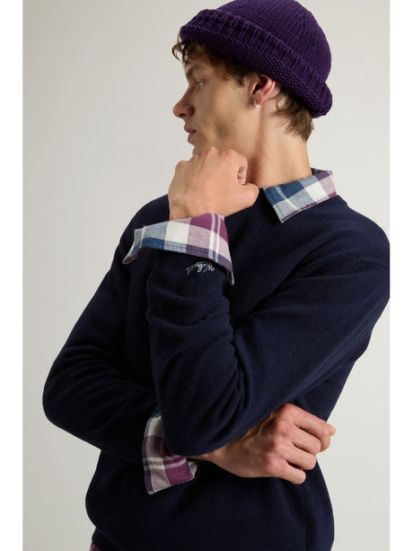 Pullover Woolrich LAMBSWOOL CREWNECK Uomo - Blu