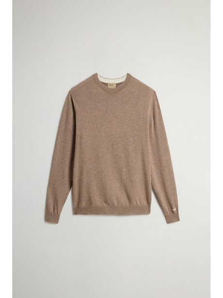 Pullover Woolrich LAMBSWOOL CREWNECK Uomo - Marrone