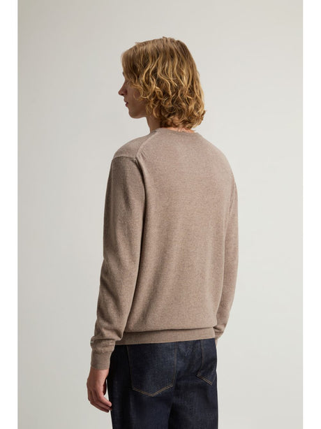 Pullover Woolrich LAMBSWOOL CREWNECK Uomo - Marrone