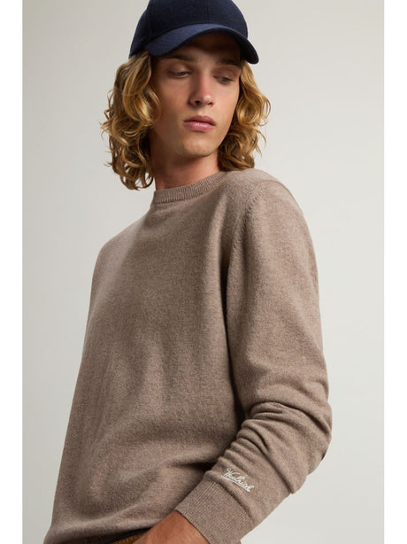 Pullover Woolrich LAMBSWOOL CREWNECK Uomo - Marrone