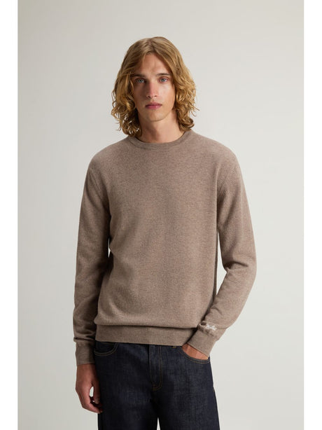 Pullover Woolrich LAMBSWOOL CREWNECK Uomo - Marrone