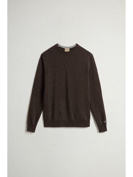 Pullover Woolrich LAMBSWOOL CREWNECK Uomo - Marrone