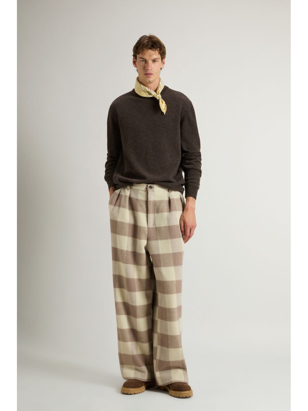 Pullover Woolrich LAMBSWOOL CREWNECK Uomo - Marrone