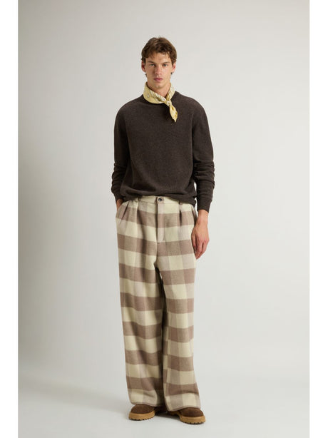 Pullover Woolrich LAMBSWOOL CREWNECK Uomo - Marrone