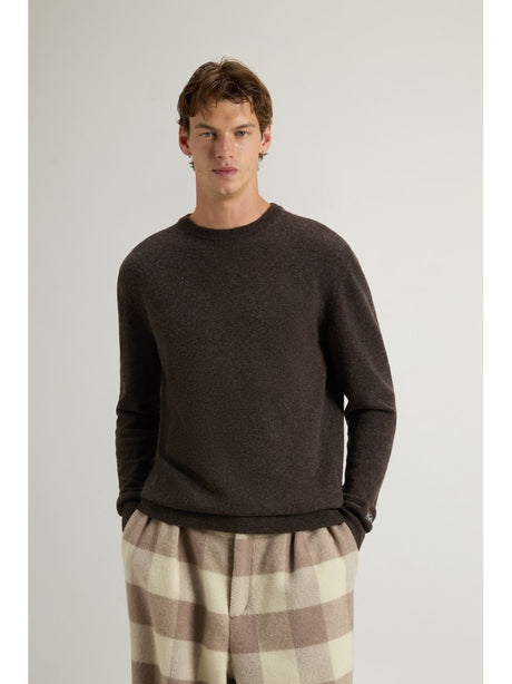 Pullover Woolrich LAMBSWOOL CREWNECK Uomo - Marrone