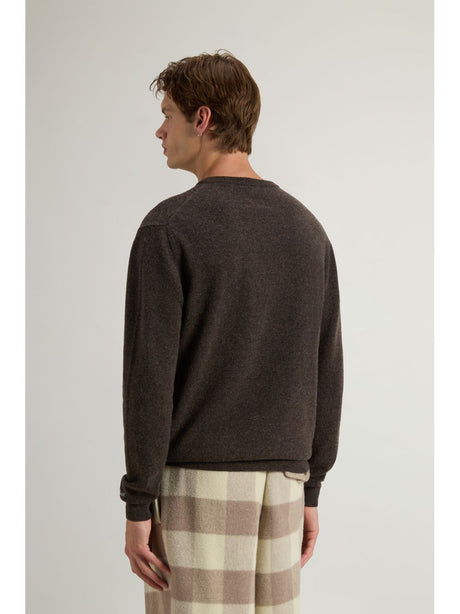 Pullover Woolrich LAMBSWOOL CREWNECK Uomo - Marrone
