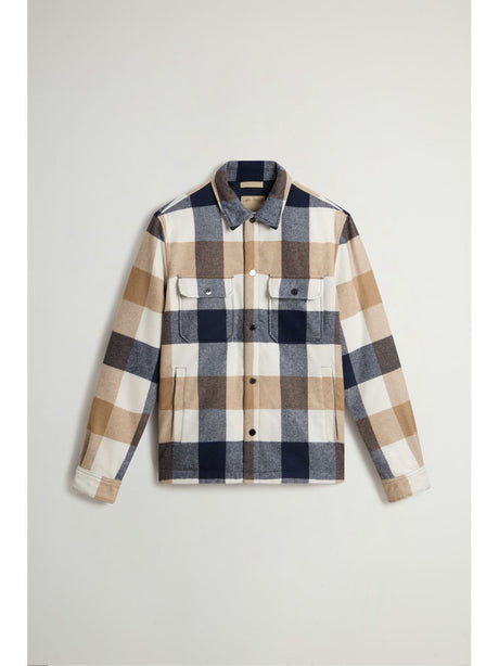 Giubbino Woolrich WOOL CHECK ALASKAN SHIRT JACKET Uomo - Multicolore