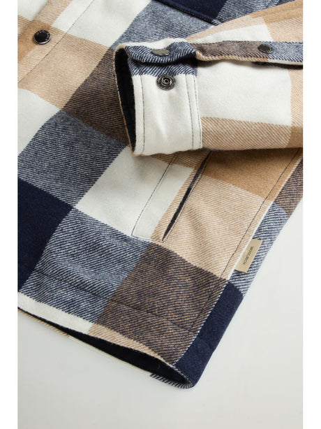 Giubbino Woolrich WOOL CHECK ALASKAN SHIRT JACKET Uomo - Multicolore