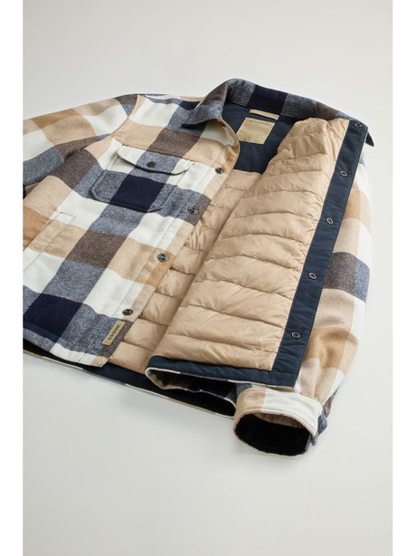 Giubbino Woolrich WOOL CHECK ALASKAN SHIRT JACKET Uomo - Multicolore