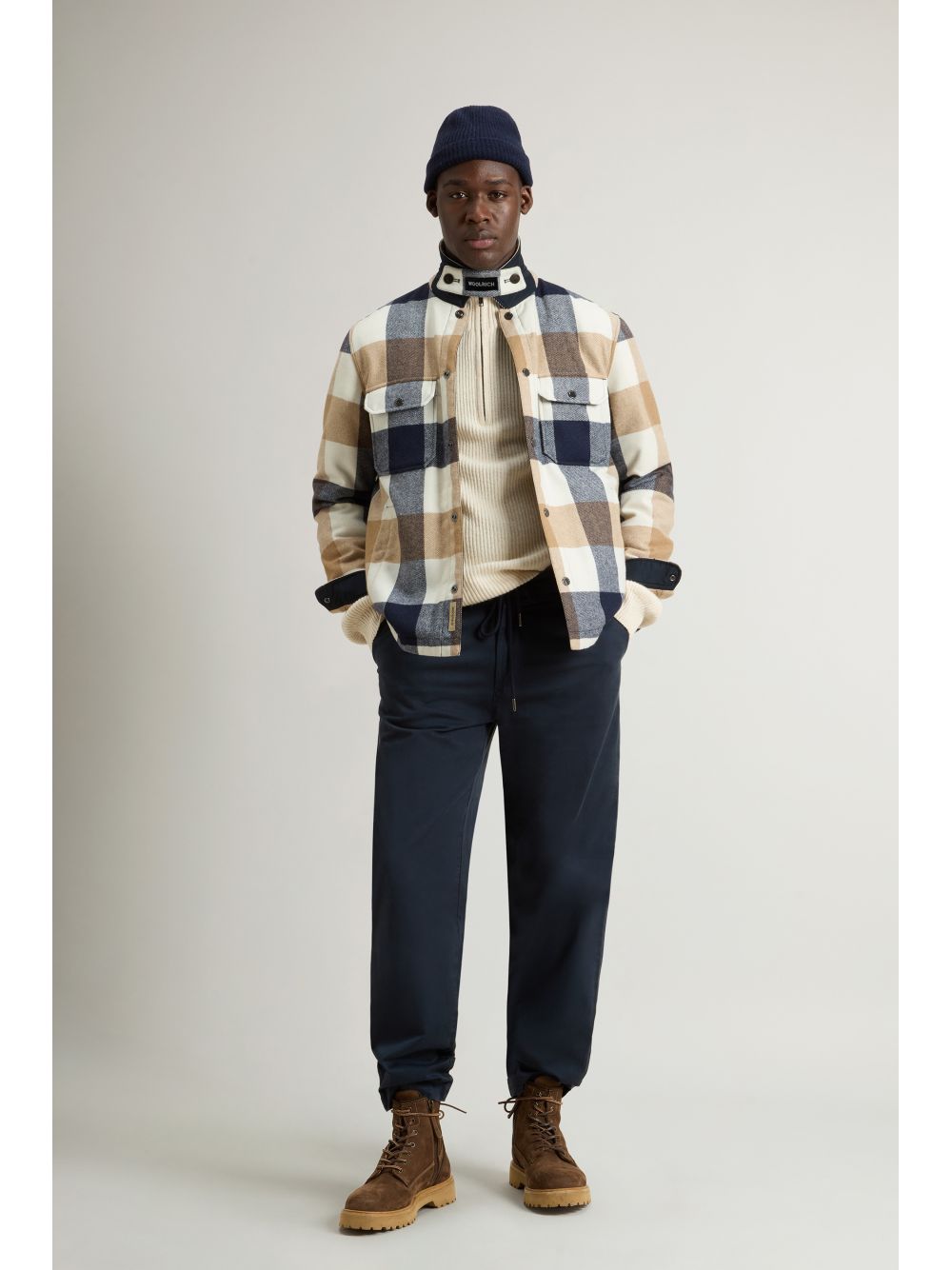 Giubbino Woolrich WOOL CHECK ALASKAN SHIRT JACKET Uomo - Multicolore