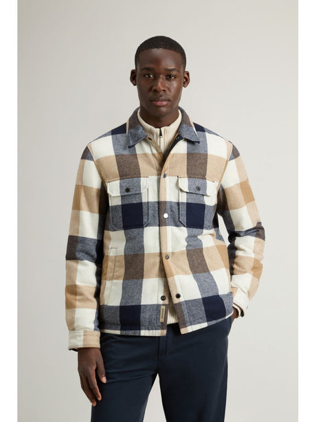 Giubbino Woolrich WOOL CHECK ALASKAN SHIRT JACKET Uomo - Multicolore