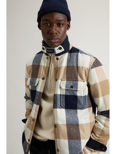 Giubbino Woolrich WOOL CHECK ALASKAN SHIRT JACKET Uomo - Multicolore