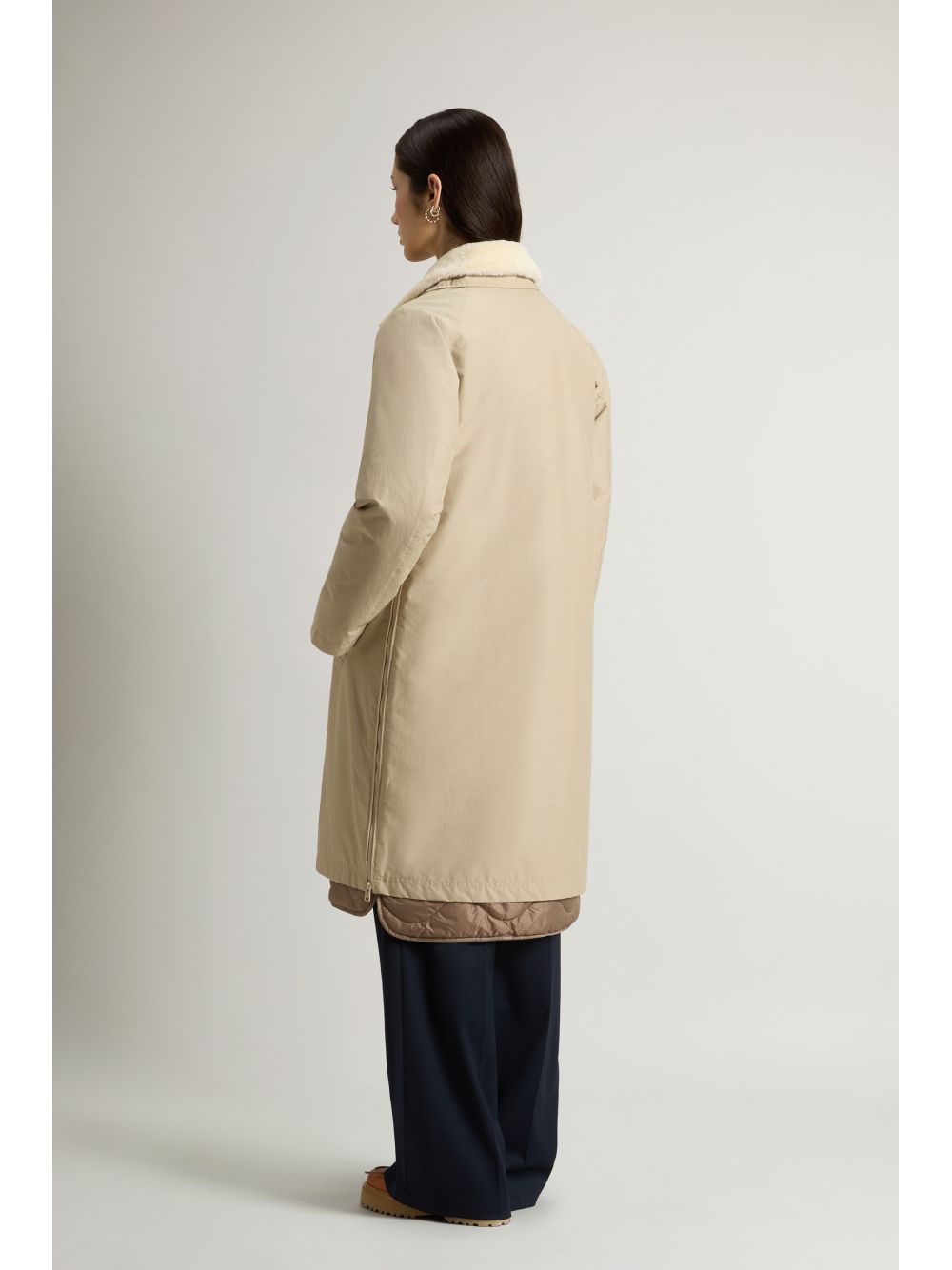 Giubbotto Woolrich ALL WEATHER COAT 3IN1 Donna - Beige