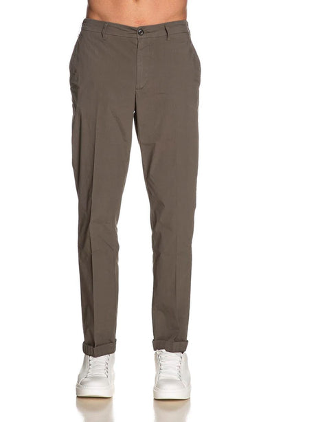 Pantalone 40weft chino con elastico dietro Uomo - Marrone
