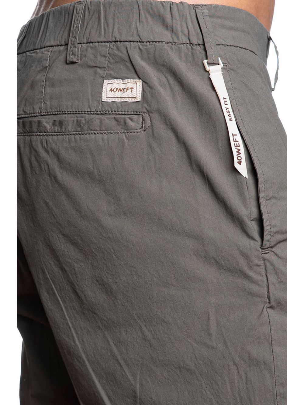Pantalone 40weft chino con elastico dietro Uomo - Marrone