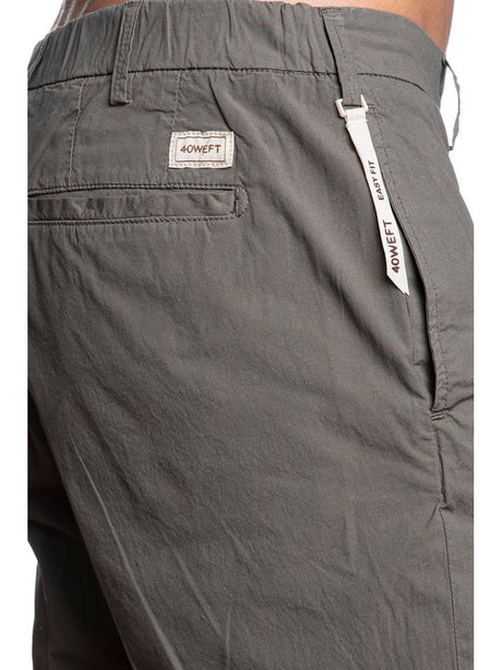 Pantalone 40weft chino con elastico dietro Uomo - Marrone