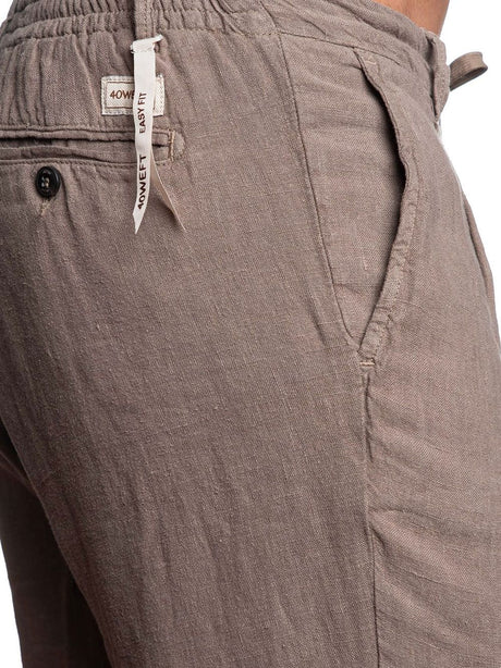 Pantalone 40weft chino con elastico Uomo - Beige