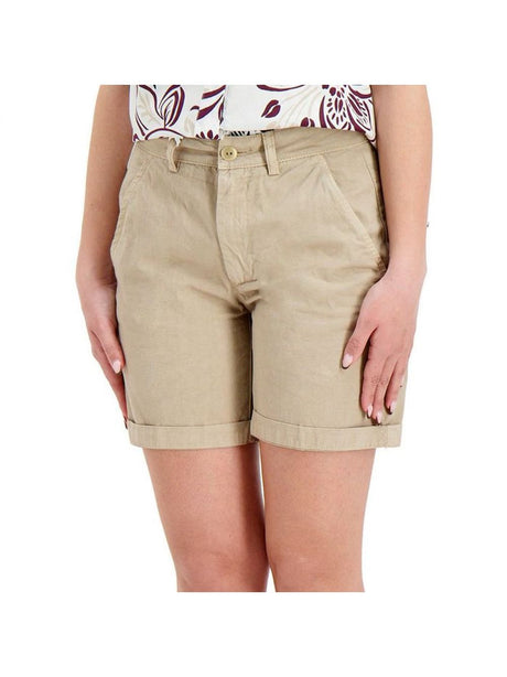 Bermuda 40weft chino basic Donna - Beige