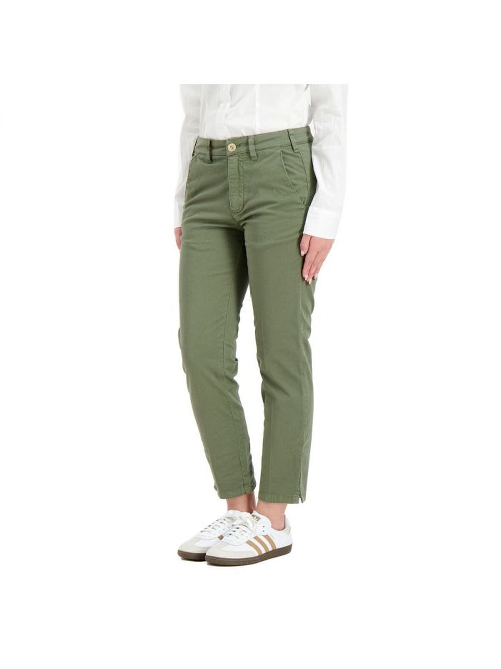 Pantalone 40weft chino basic Donna - Verde