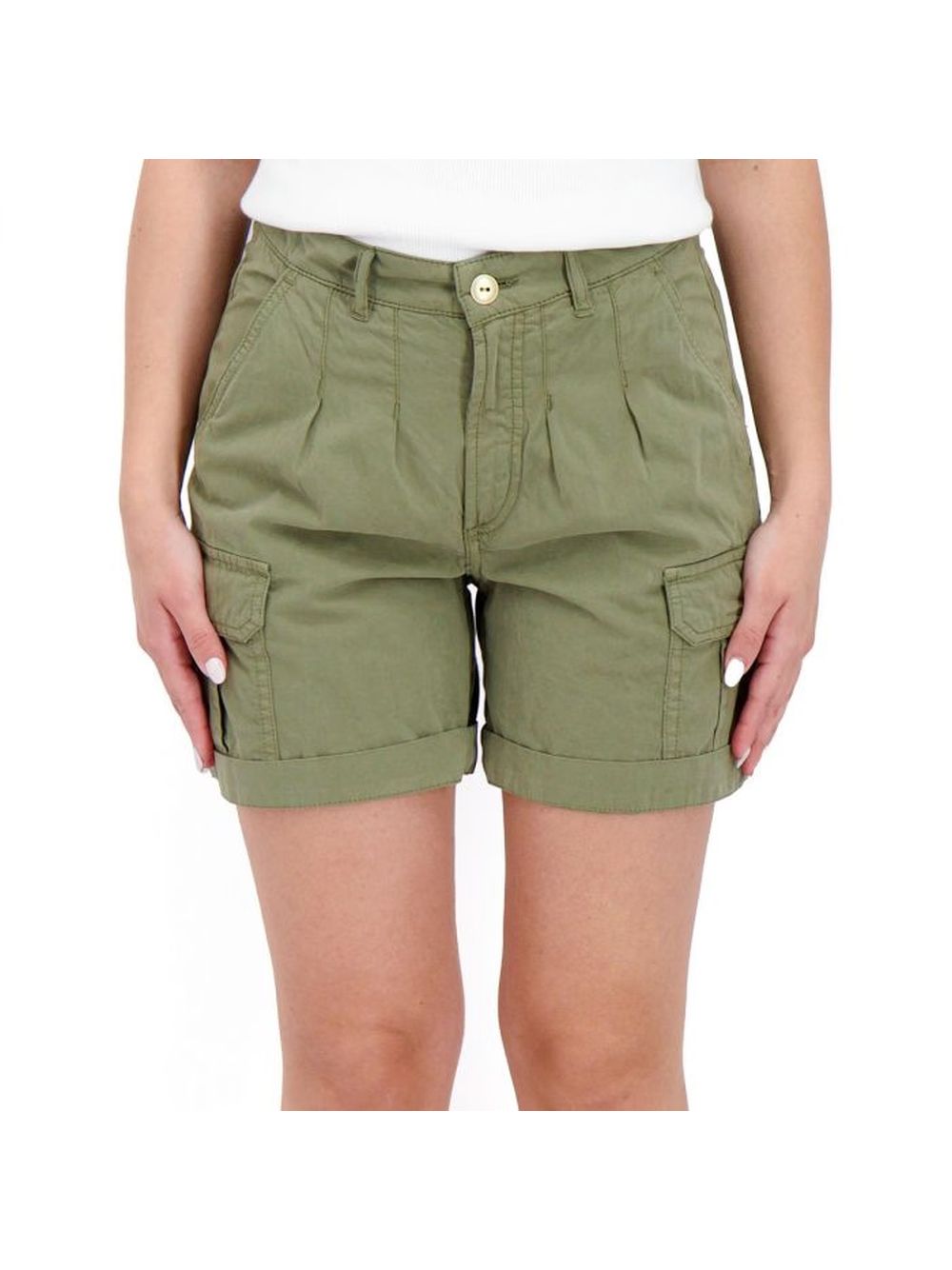 Bermuda 40weft cargo corto Donna - Verde