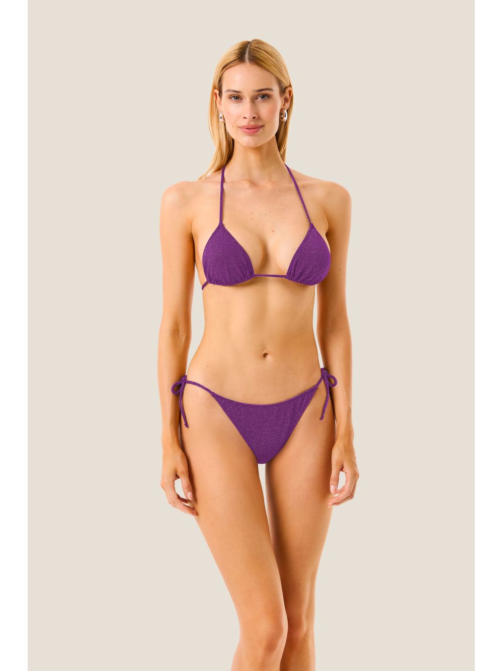 Costume 4giveness TRIANGOLO LUREX PIQUET Donna - Viola