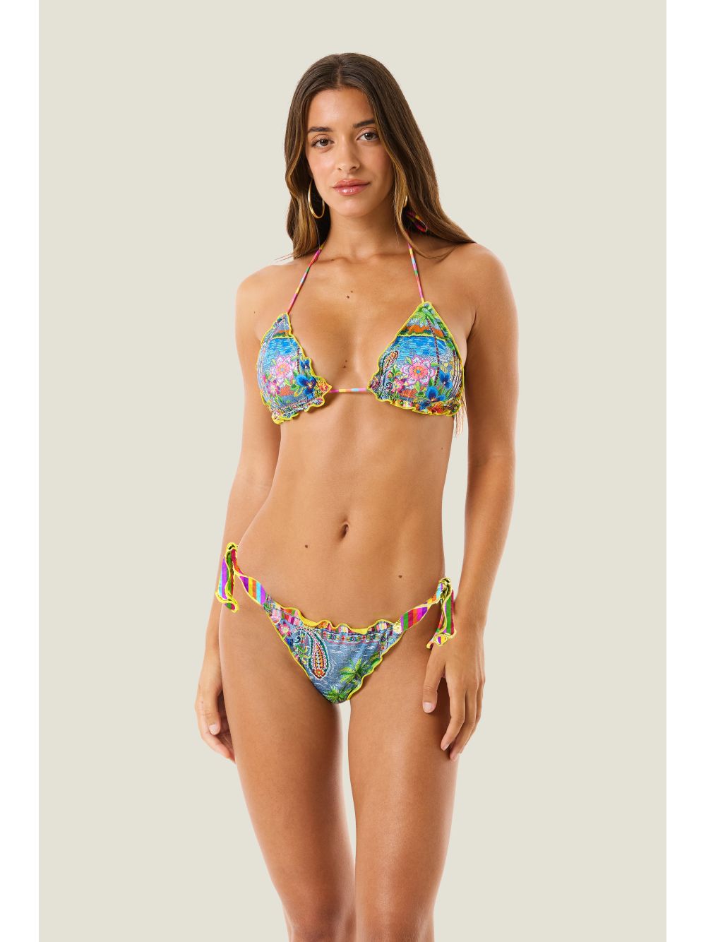 Costume 4giveness TRIANGOLO MARY DENIM MEXICAN Donna - Multicolore
